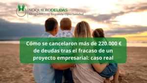 cancelar deudas tras un fracaso de un proyecto empresarial